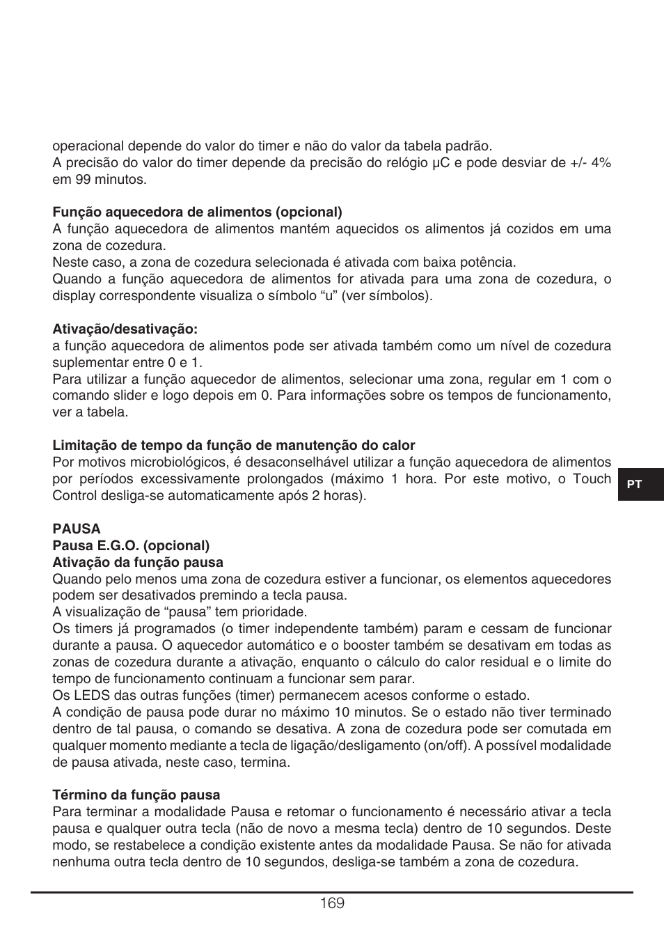Fulgor Milano CH 905 ID TS G DWK User Manual | Page 169 / 184