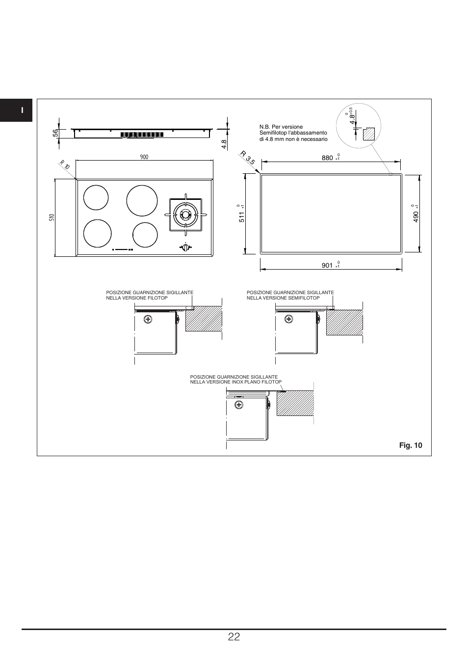 Fulgor Milano CH 905 ID TS G DWK User Manual | Page 22 / 184