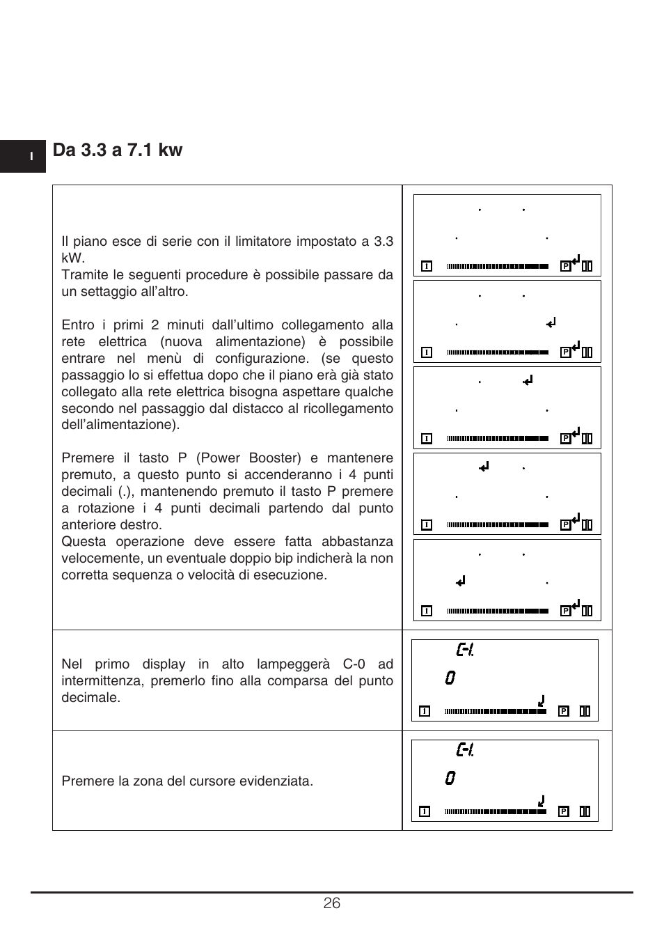 Da 3.3 a 7.1 kw | Fulgor Milano CH 905 ID TS G DWK User Manual | Page 26 / 184