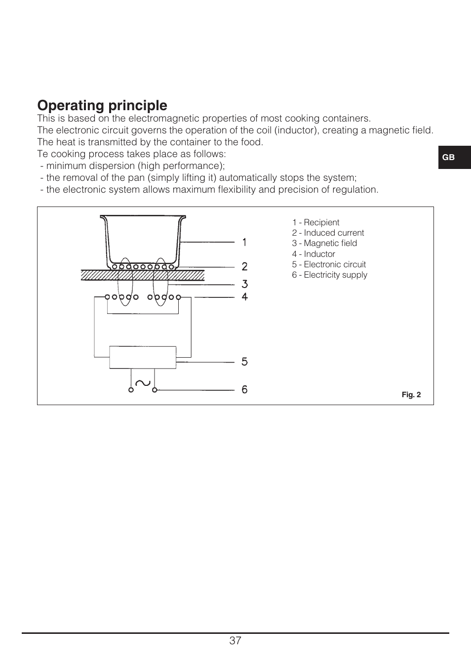 Operating principle | Fulgor Milano CH 905 ID TS G DWK User Manual | Page 37 / 184