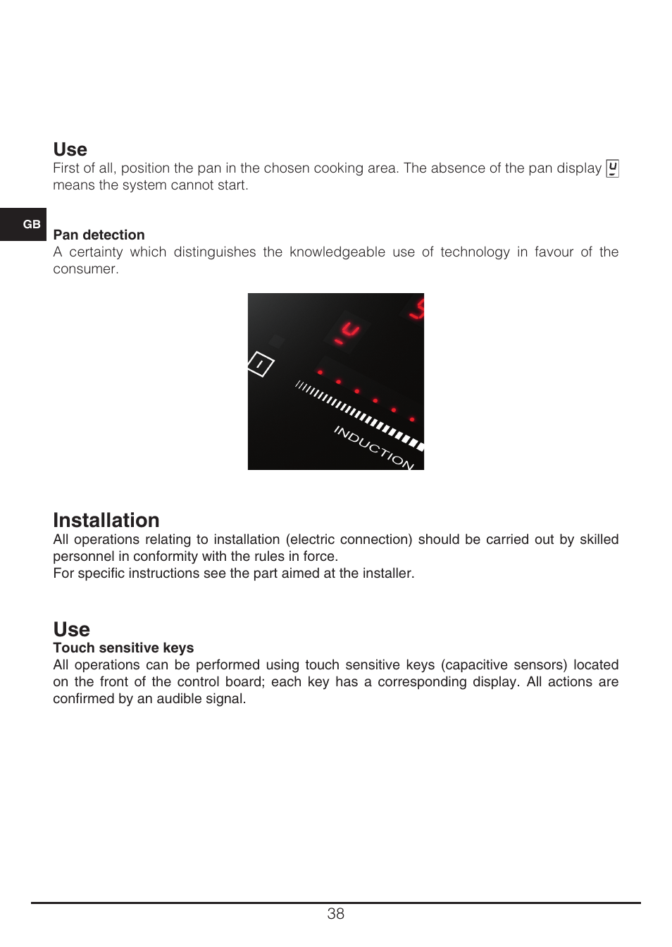 Installation | Fulgor Milano CH 905 ID TS G DWK User Manual | Page 38 / 184