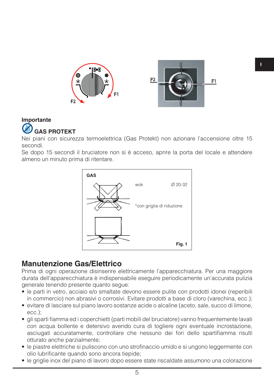 Manutenzione gas/elettrico | Fulgor Milano CH 905 ID TS G DWK User Manual | Page 5 / 184