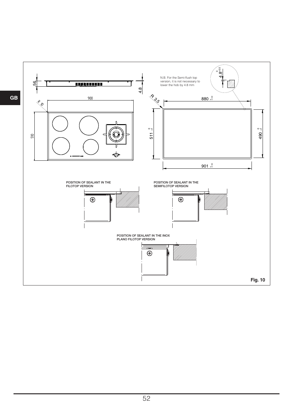 Fig. 10 | Fulgor Milano CH 905 ID TS G DWK User Manual | Page 52 / 184