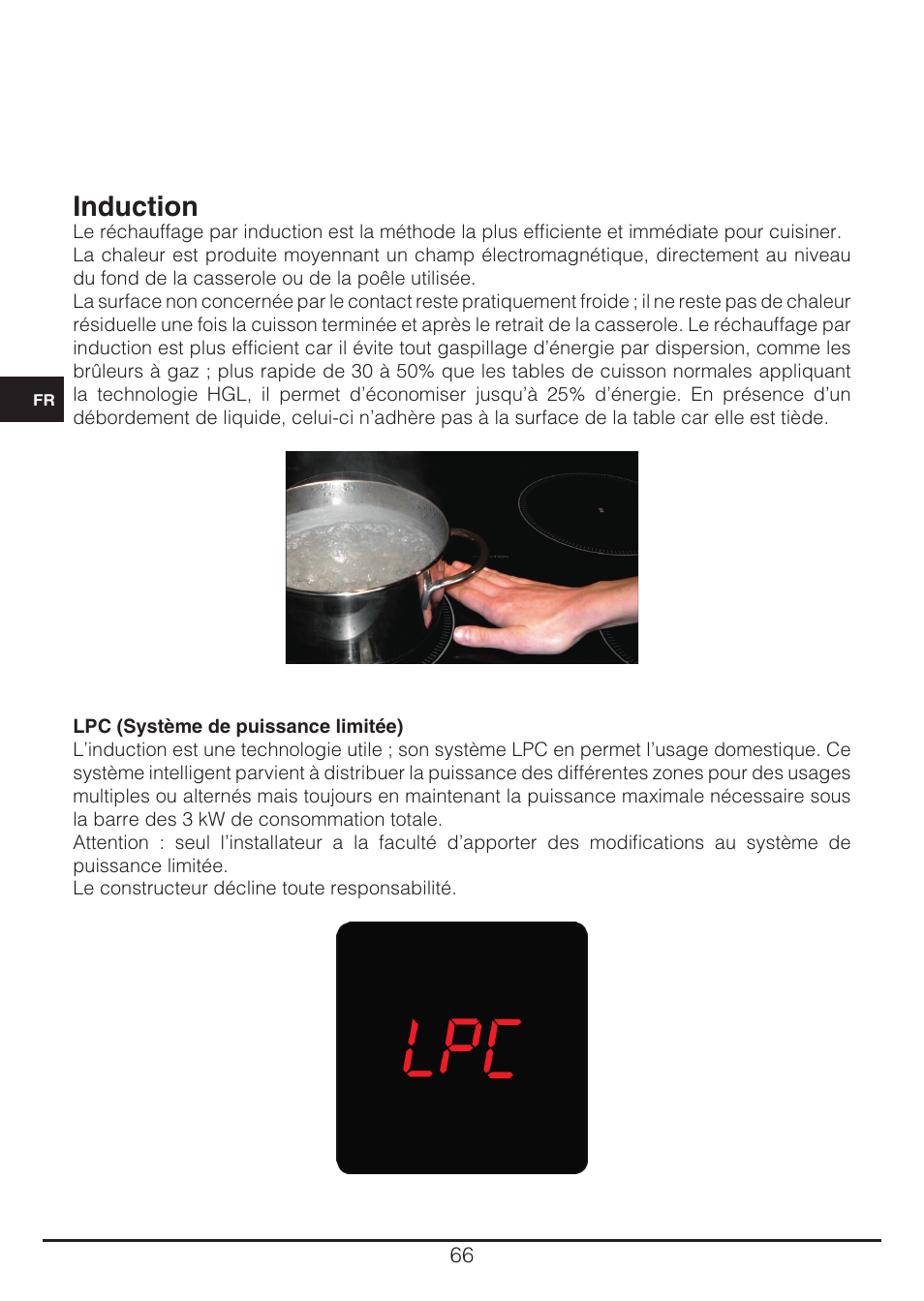 Induction | Fulgor Milano CH 905 ID TS G DWK User Manual | Page 66 / 184