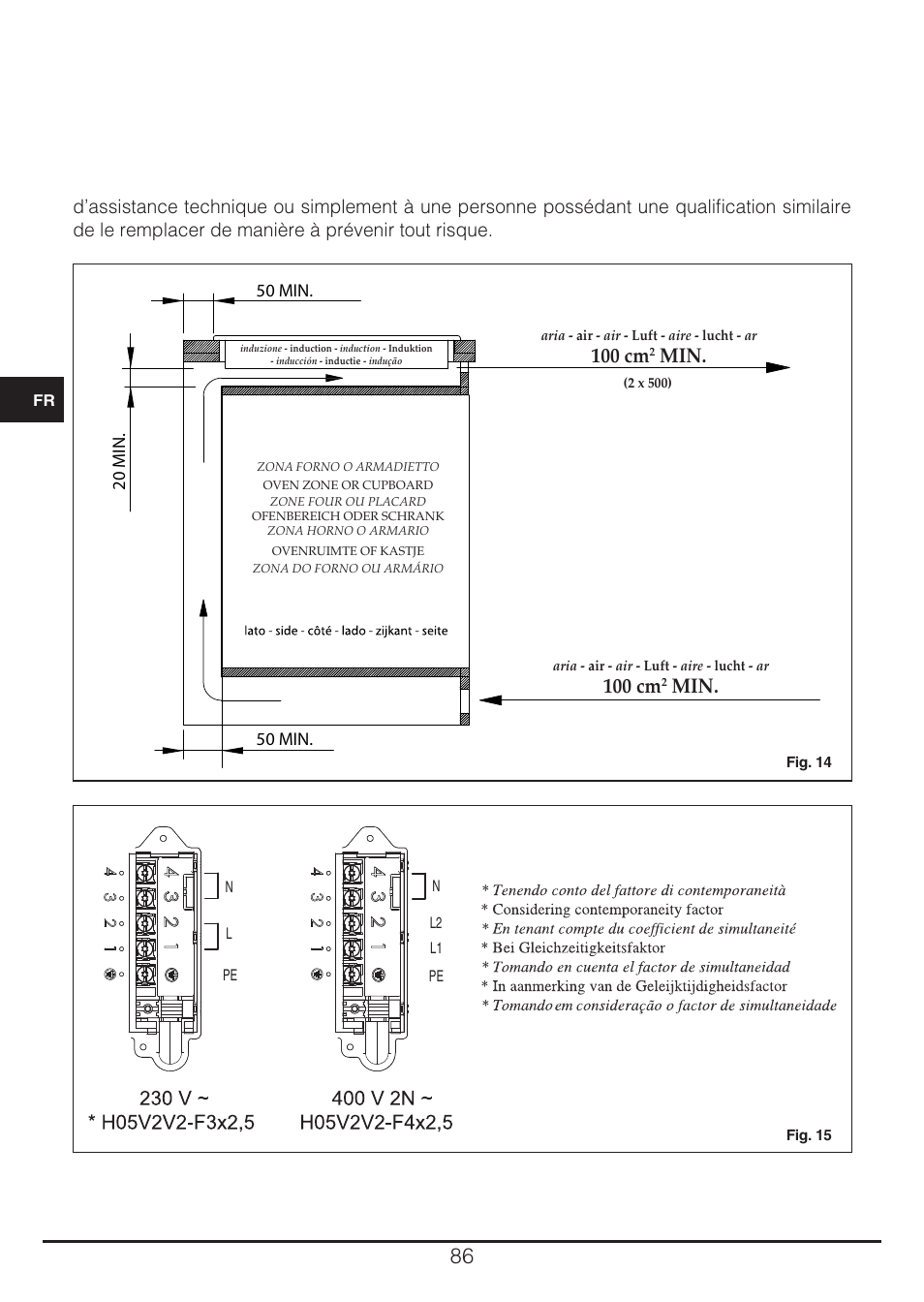 100 cm | Fulgor Milano CH 905 ID TS G DWK User Manual | Page 86 / 184