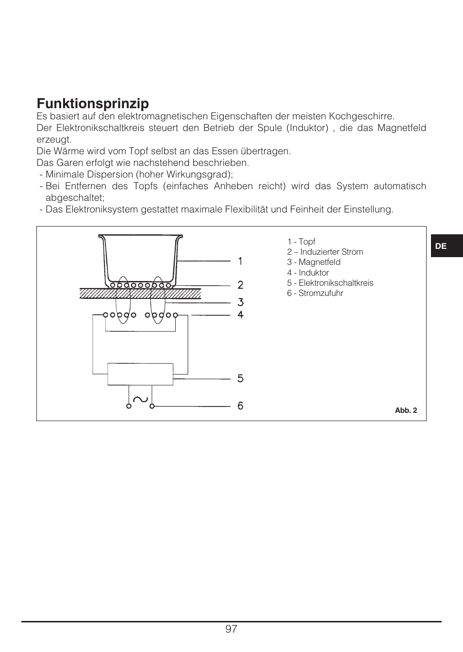 Funktionsprinzip | Fulgor Milano CH 905 ID TS G DWK User Manual | Page 97 / 184