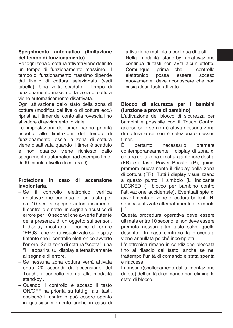 Fulgor Milano CH 1004 ID TS User Manual | Page 11 / 184