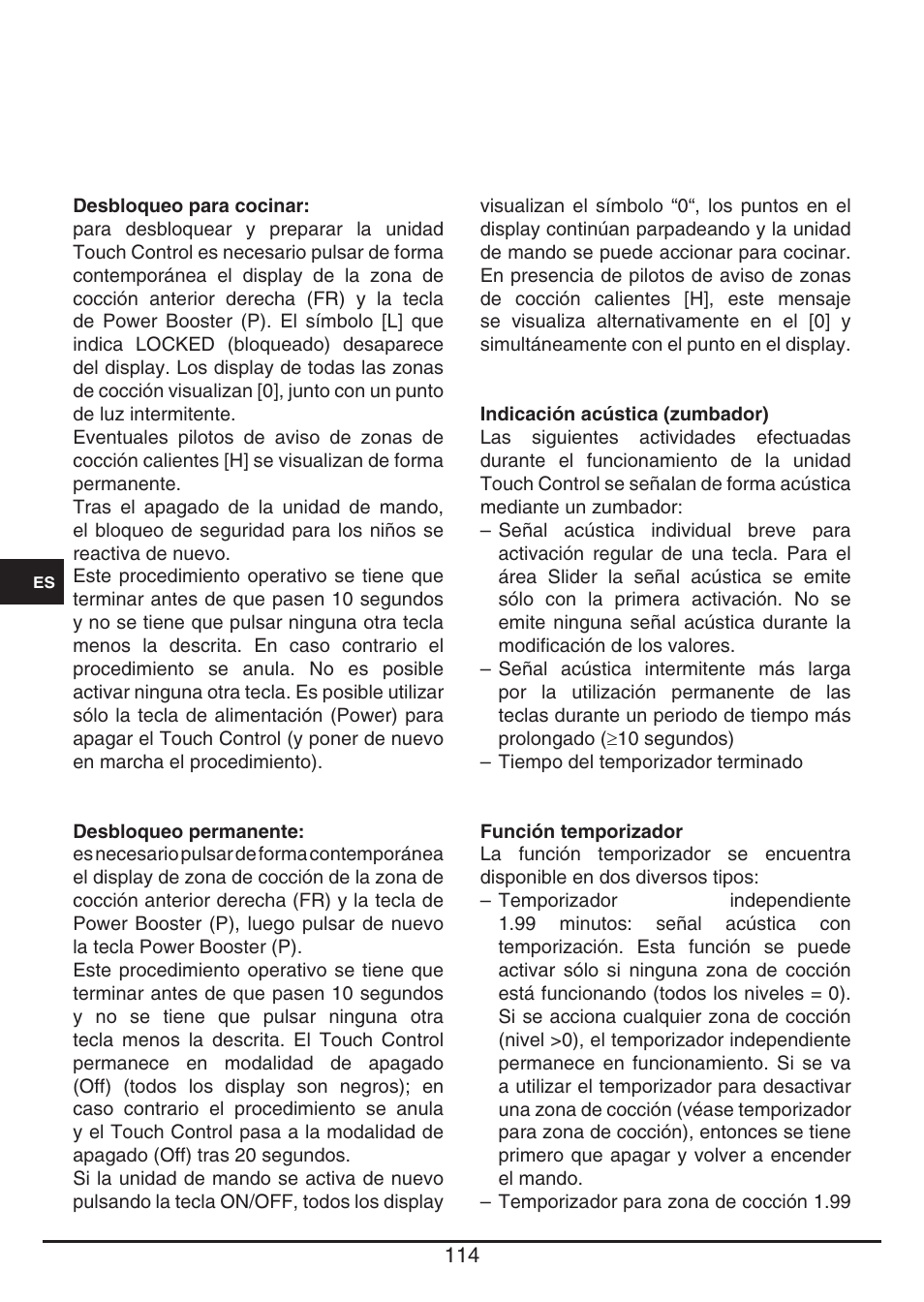 Fulgor Milano CH 1004 ID TS User Manual | Page 114 / 184