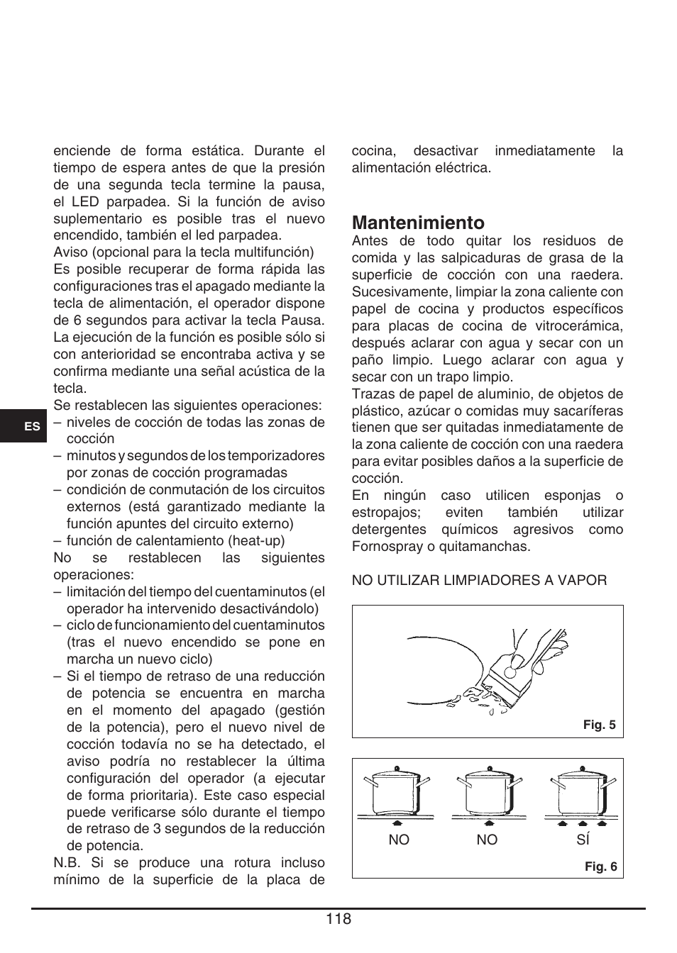 Mantenimiento | Fulgor Milano CH 1004 ID TS User Manual | Page 118 / 184