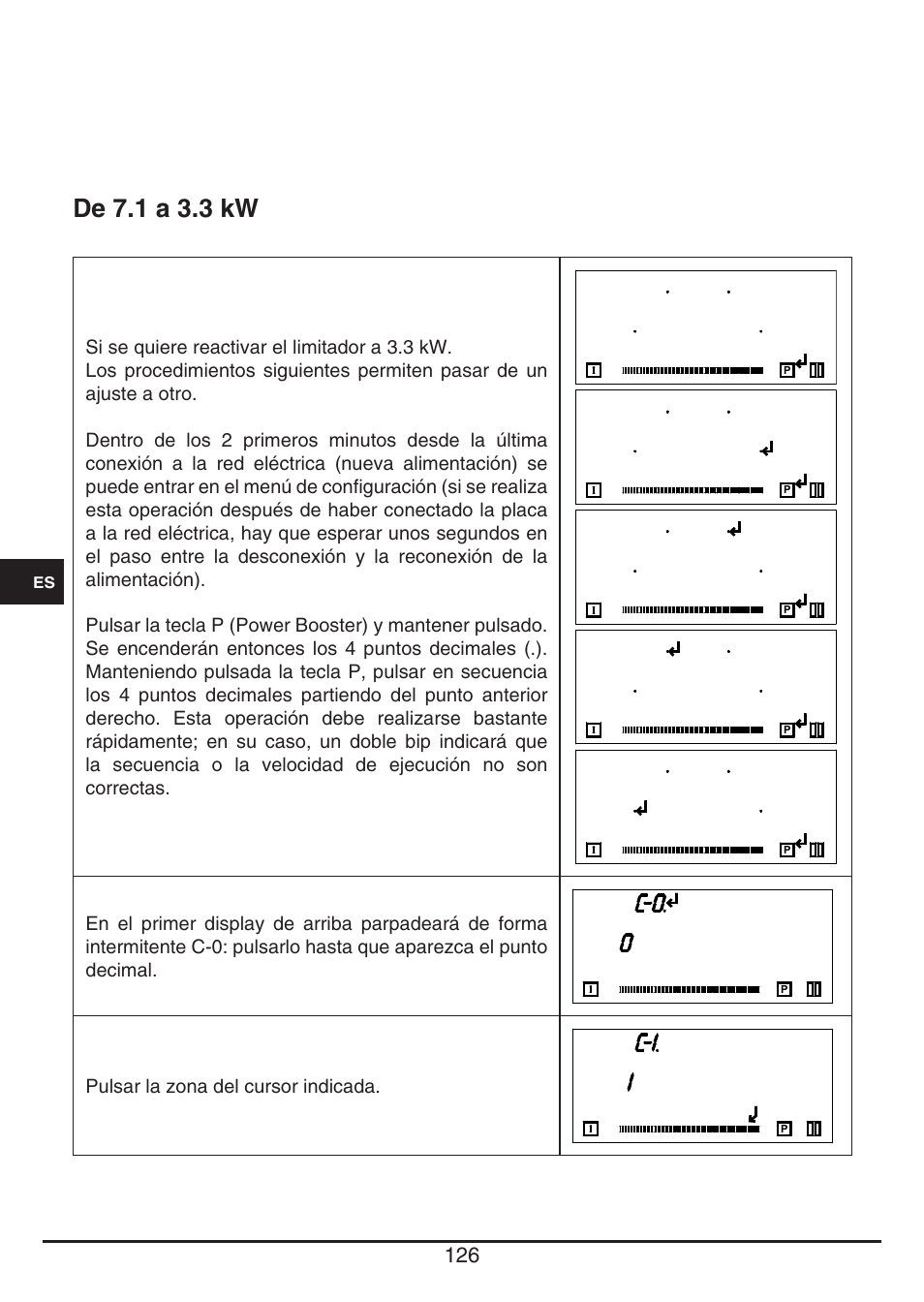 De 7.1 a 3.3 kw | Fulgor Milano CH 1004 ID TS User Manual | Page 126 / 184