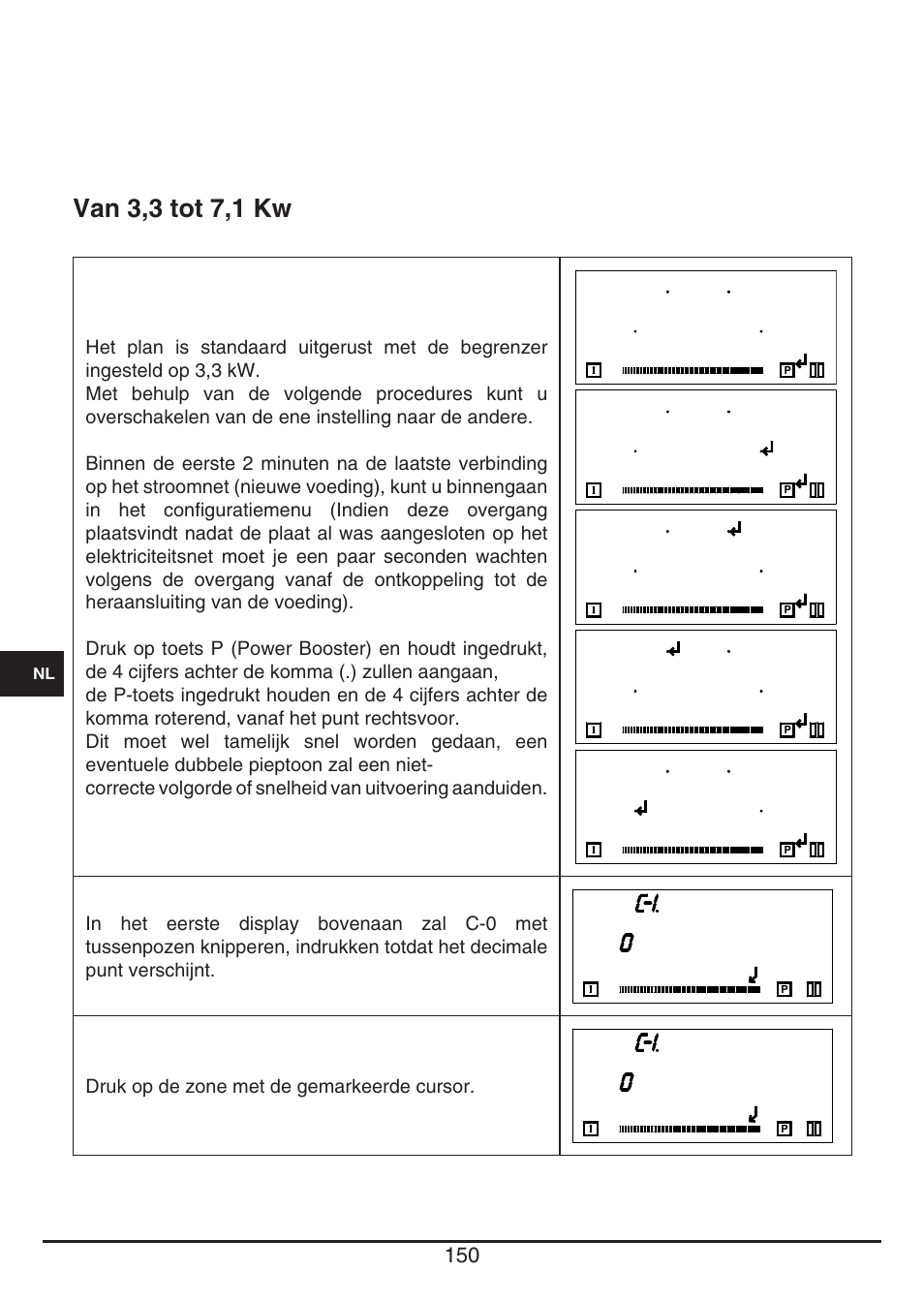 Van 3,3 tot 7,1 kw | Fulgor Milano CH 1004 ID TS User Manual | Page 150 / 184