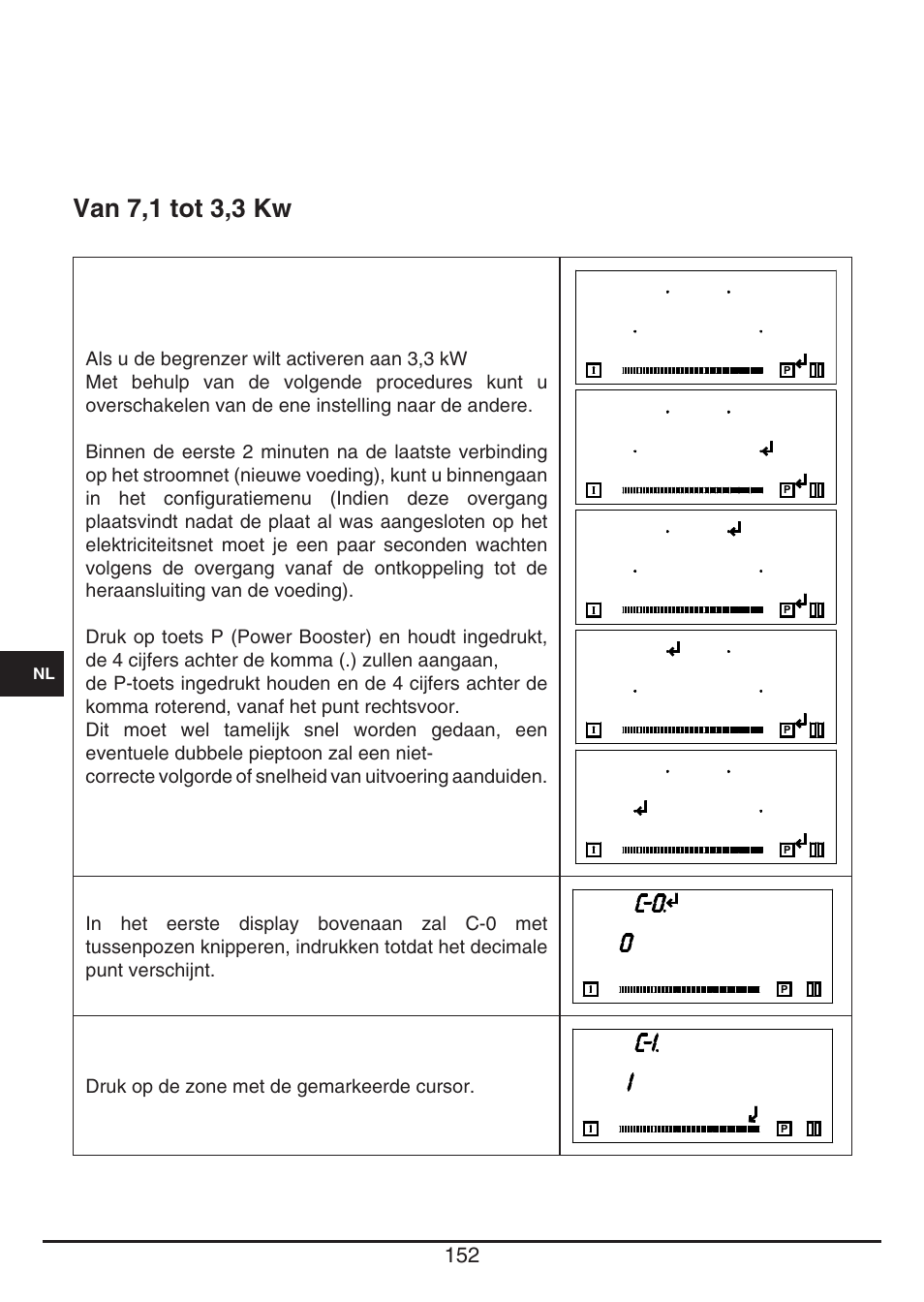 Van 7,1 tot 3,3 kw | Fulgor Milano CH 1004 ID TS User Manual | Page 152 / 184