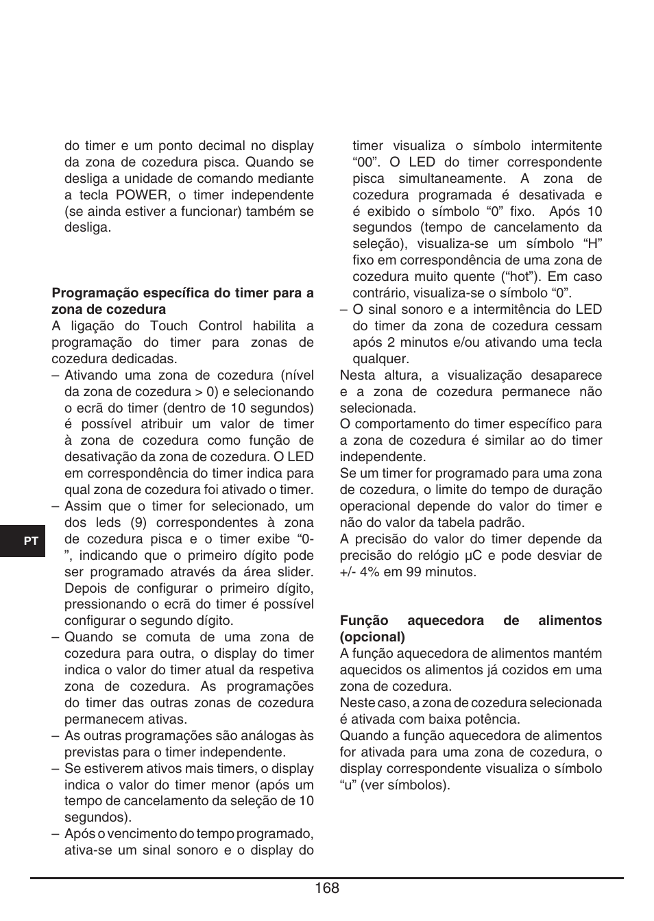 Fulgor Milano CH 1004 ID TS User Manual | Page 168 / 184