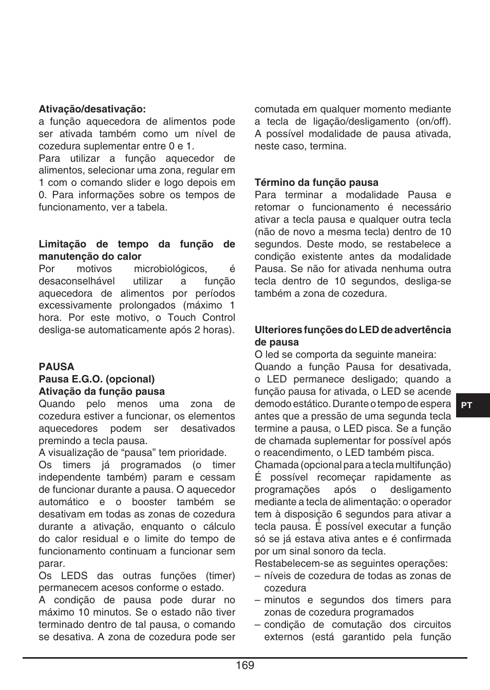 Fulgor Milano CH 1004 ID TS User Manual | Page 169 / 184