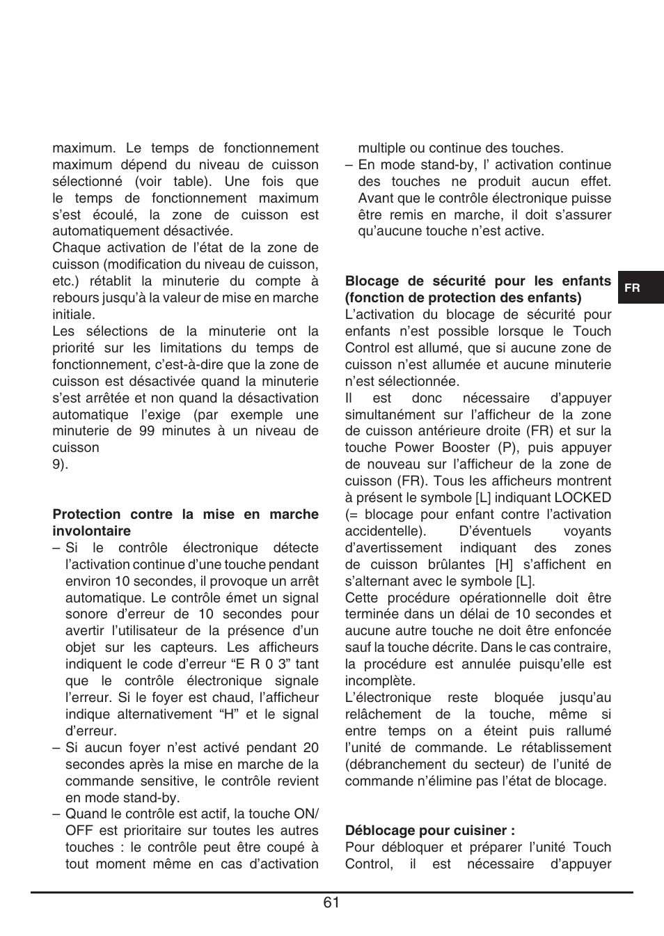 Fulgor Milano CH 1004 ID TS User Manual | Page 61 / 184