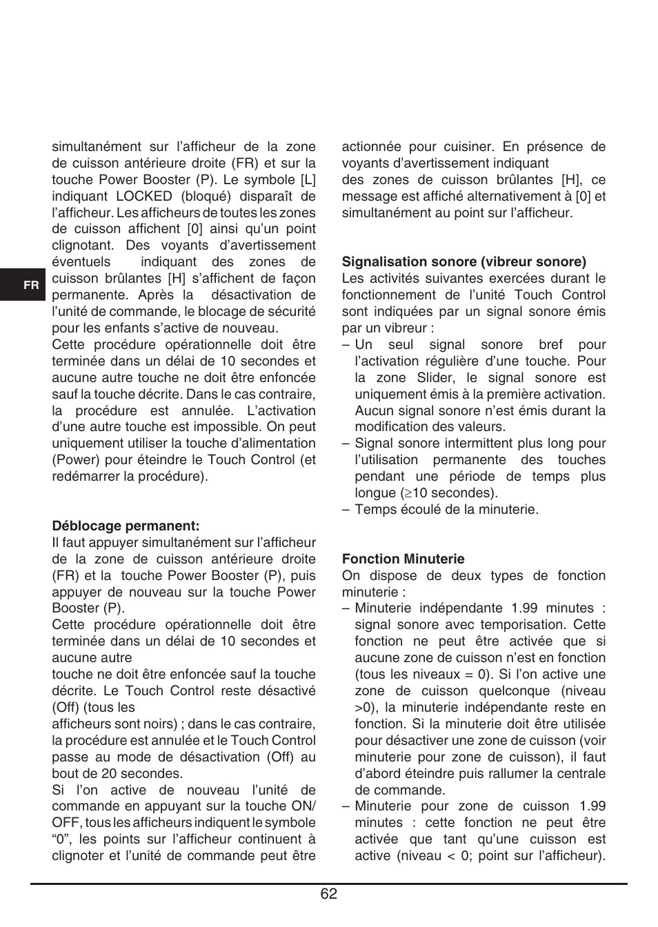 Fulgor Milano CH 1004 ID TS User Manual | Page 62 / 184