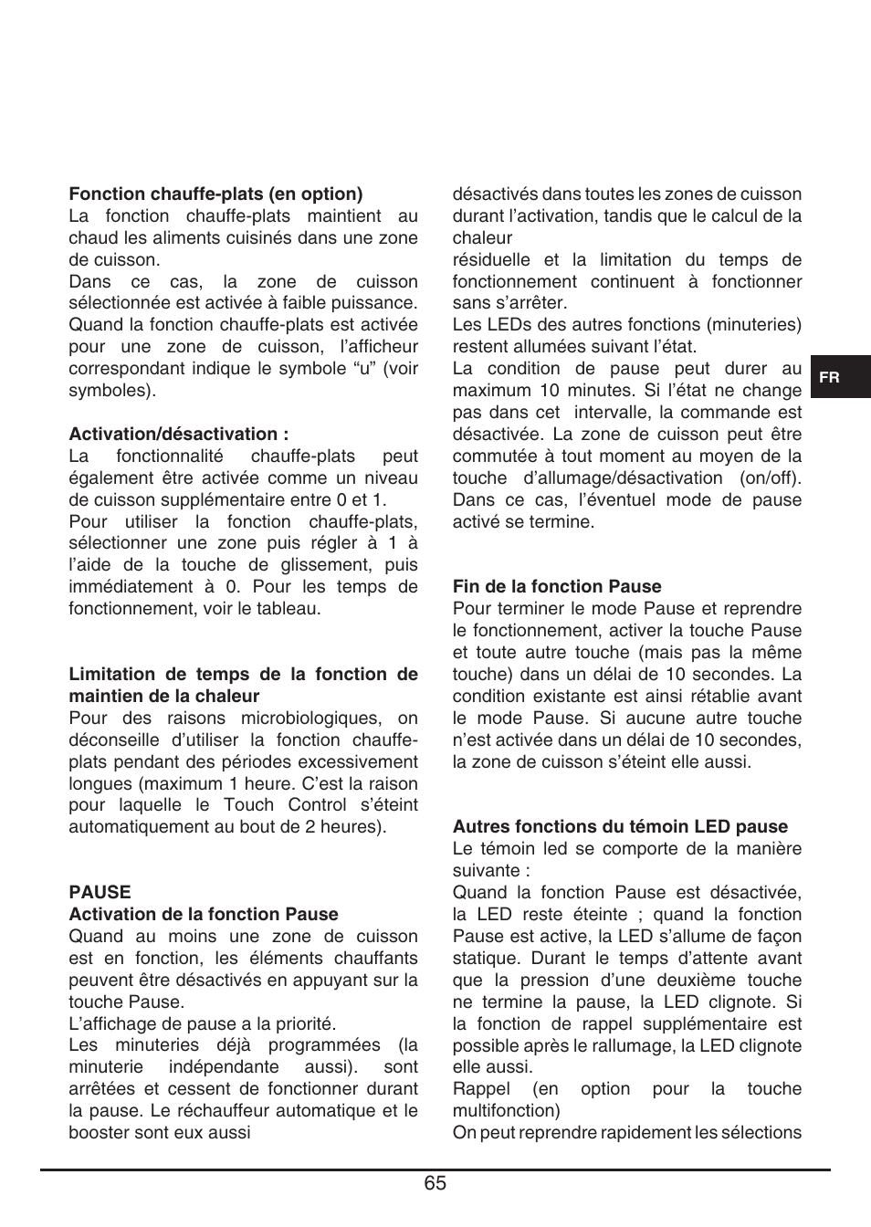 Fulgor Milano CH 1004 ID TS User Manual | Page 65 / 184
