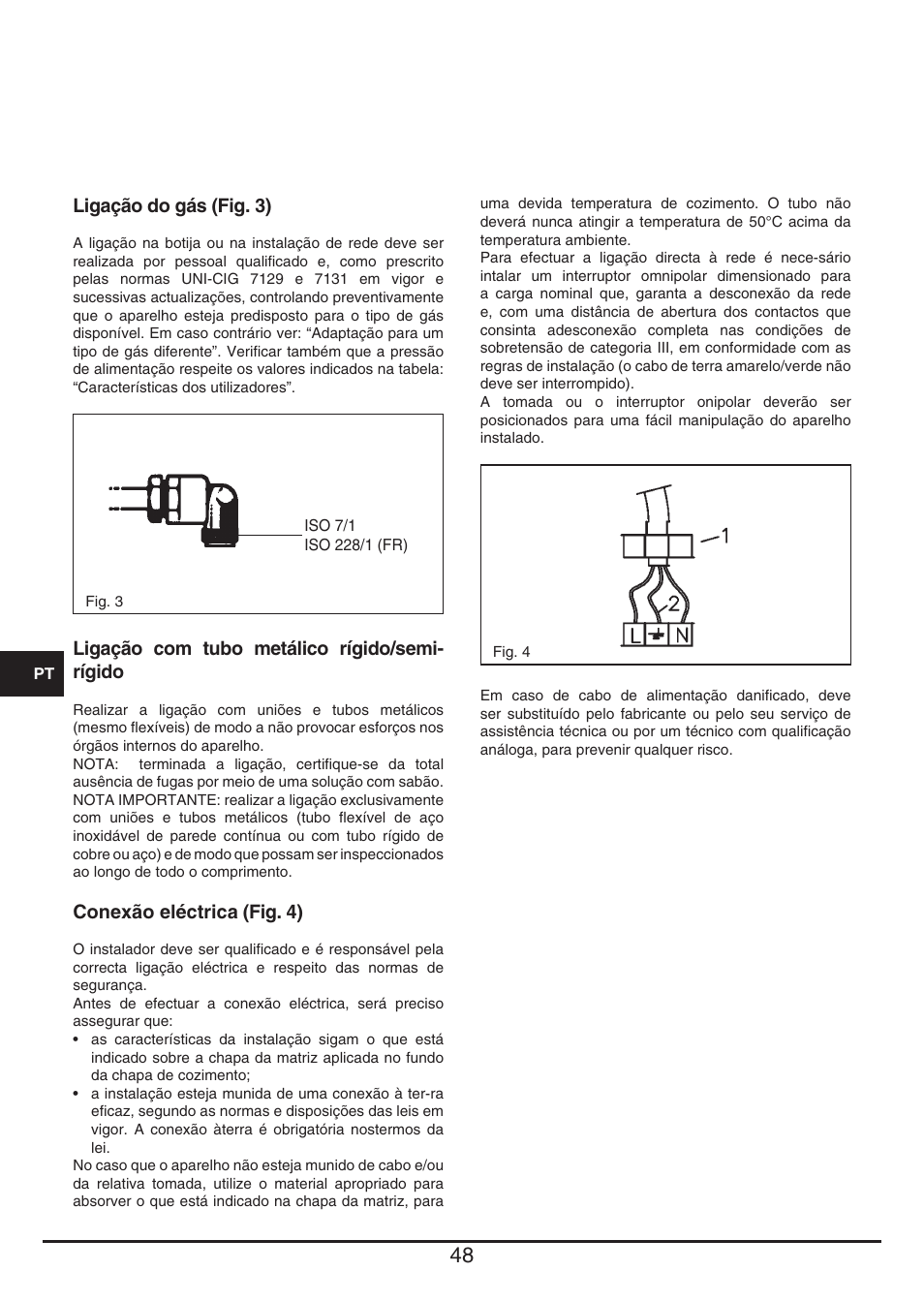 Fulgor Milano CPH 604 G User Manual | Page 48 / 52