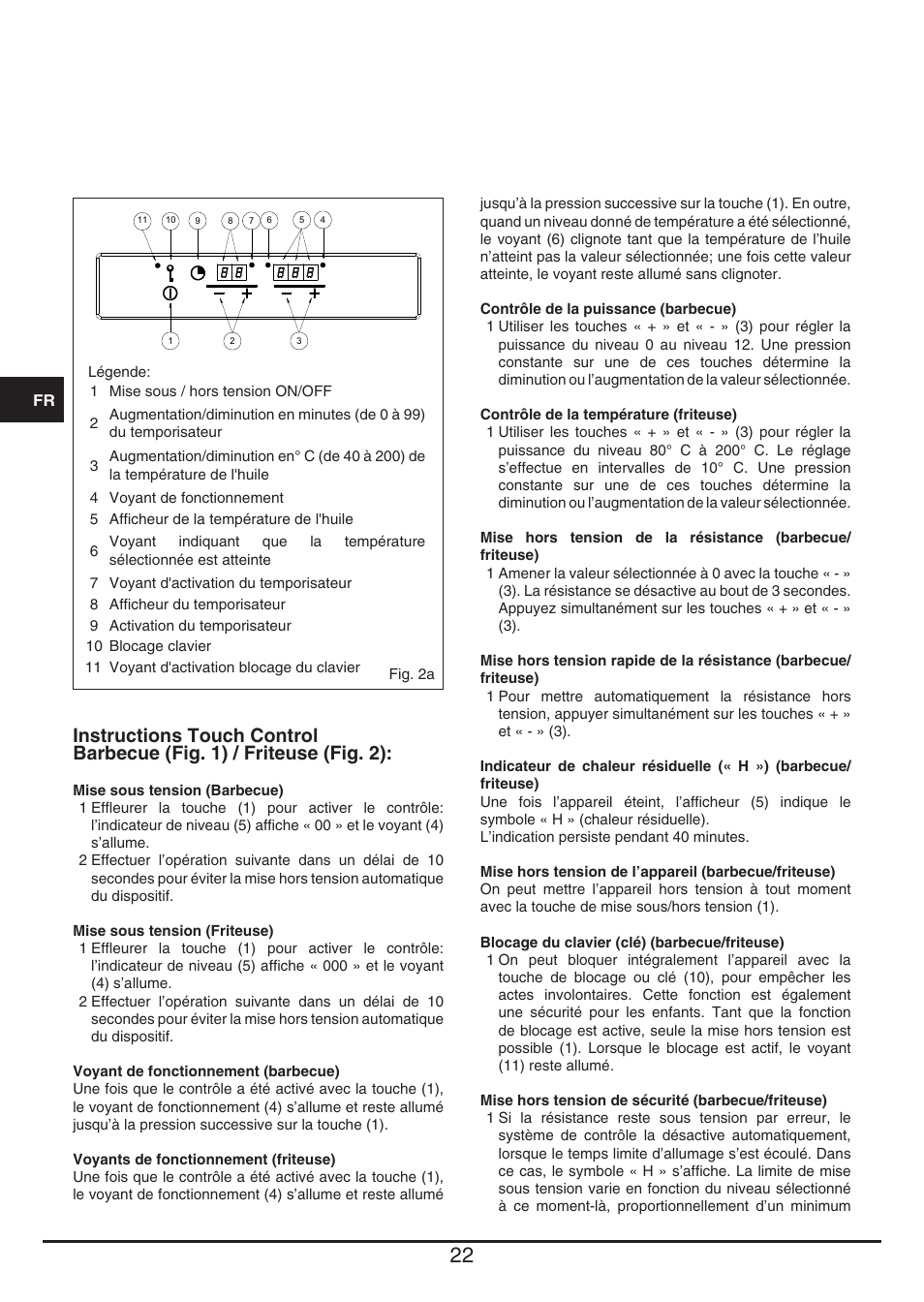 Fulgor Milano CPH 401 BQ TC User Manual | Page 22 / 52