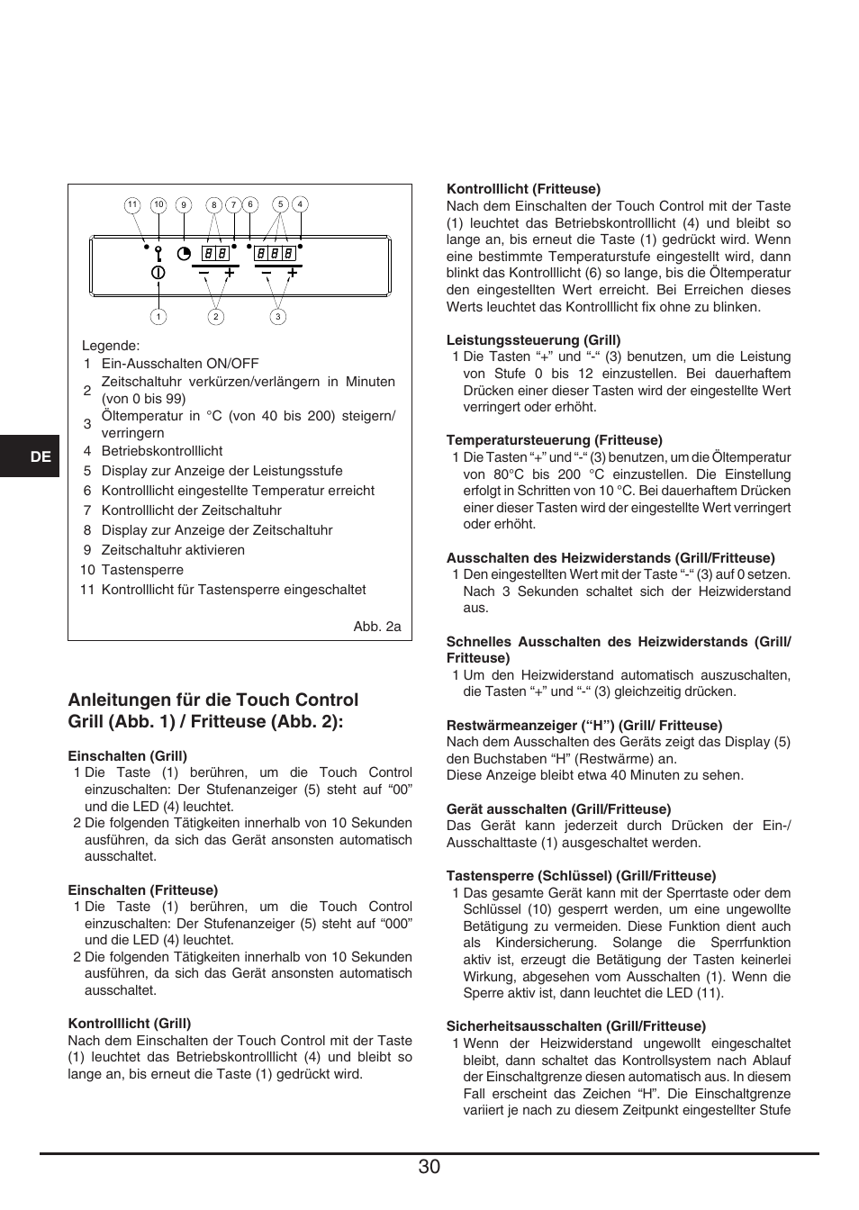 Fulgor Milano CPH 401 BQ TC User Manual | Page 30 / 52