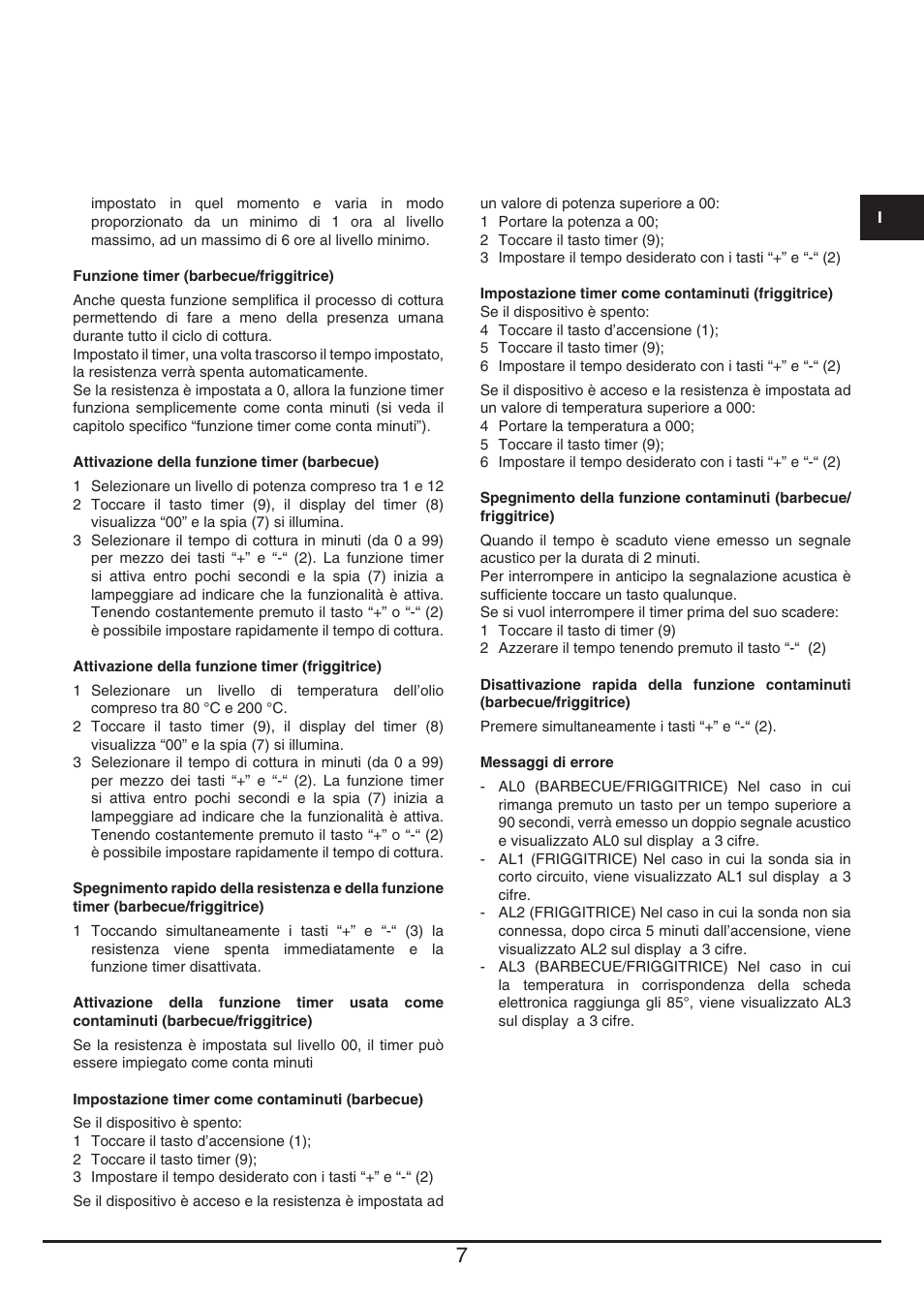 Fulgor Milano CPH 401 BQ TC User Manual | Page 7 / 52