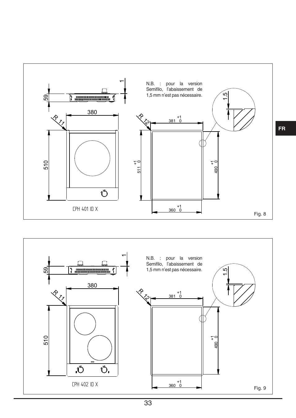 Fulgor Milano CPH 401 ID X User Manual | Page 33 / 80