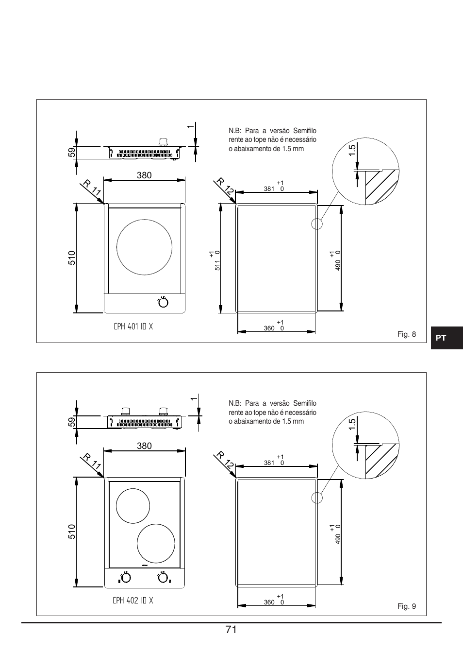 Fulgor Milano CPH 401 ID X User Manual | Page 71 / 80