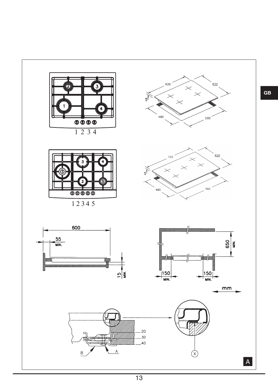 Fulgor Milano PH 905 G WK User Manual | Page 13 / 52