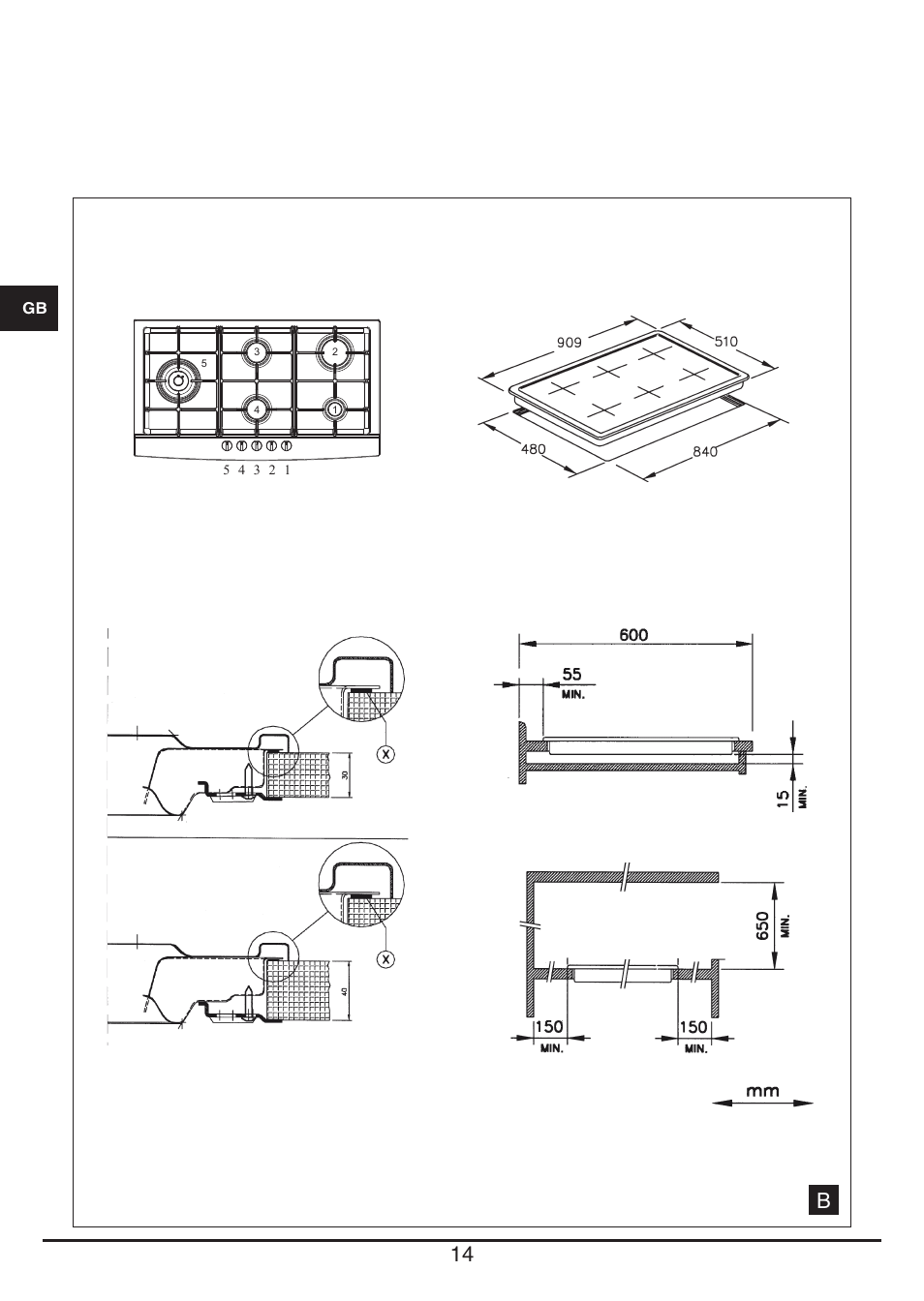 Fulgor Milano PH 905 G WK User Manual | Page 14 / 52