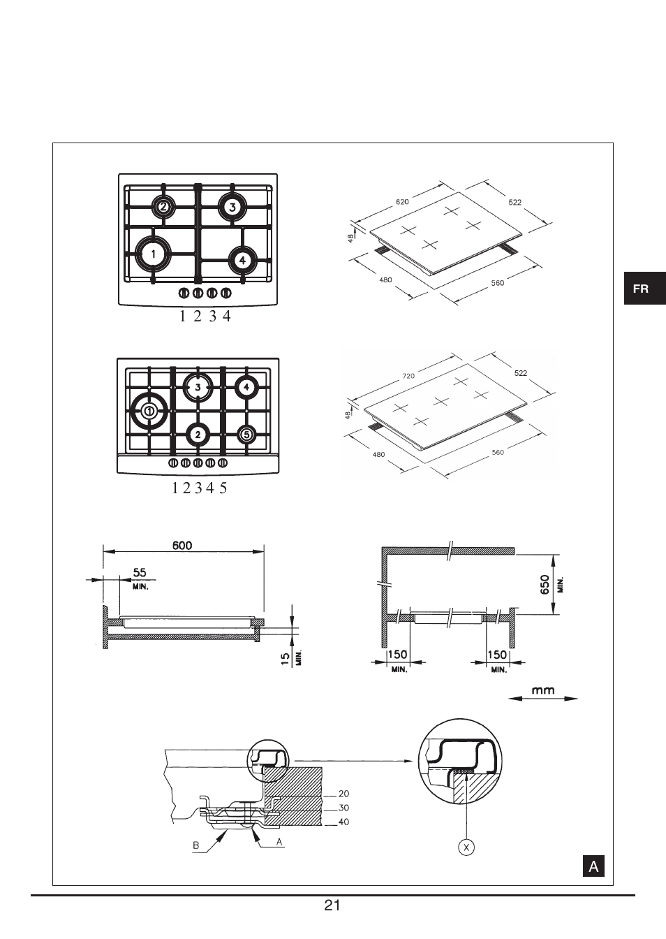 Fulgor Milano PH 905 G WK User Manual | Page 21 / 52