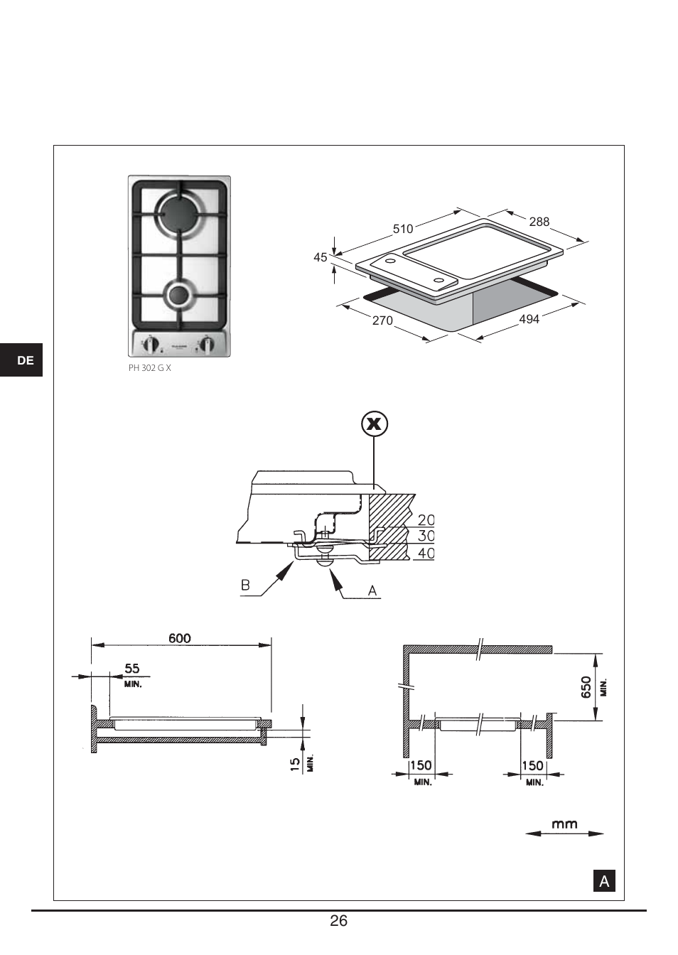 Fulgor Milano PH 302 G X User Manual | Page 26 / 48