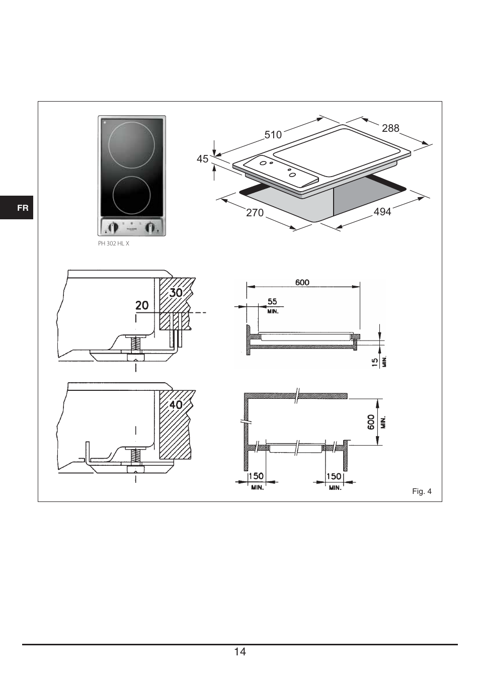 Fulgor Milano PH 302 HL X User Manual | Page 14 / 28