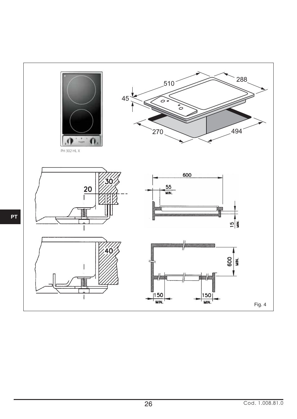 Fulgor Milano PH 302 HL X User Manual | Page 26 / 28