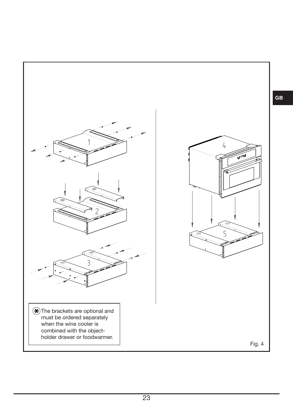 Fulgor Milano FWC 4524 TC User Manual | Page 23 / 88