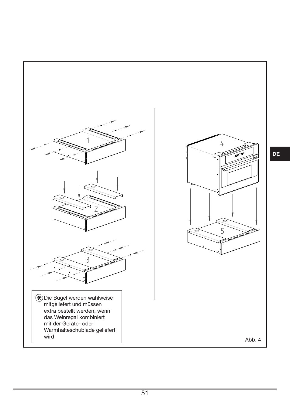 Fulgor Milano FWC 4524 TC User Manual | Page 51 / 88