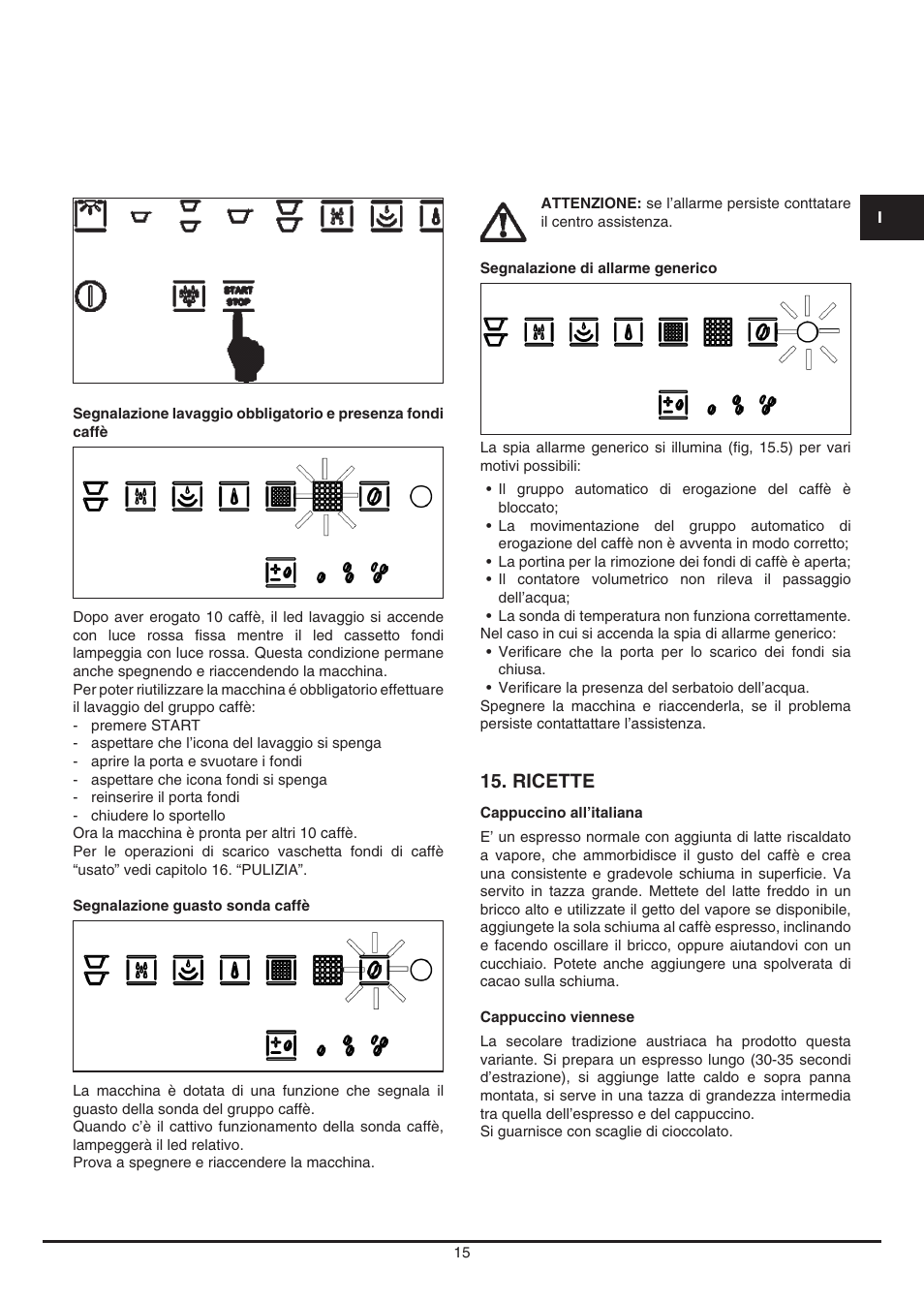 Ricette | Fulgor Milano CCM 4509 TC User Manual | Page 15 / 96