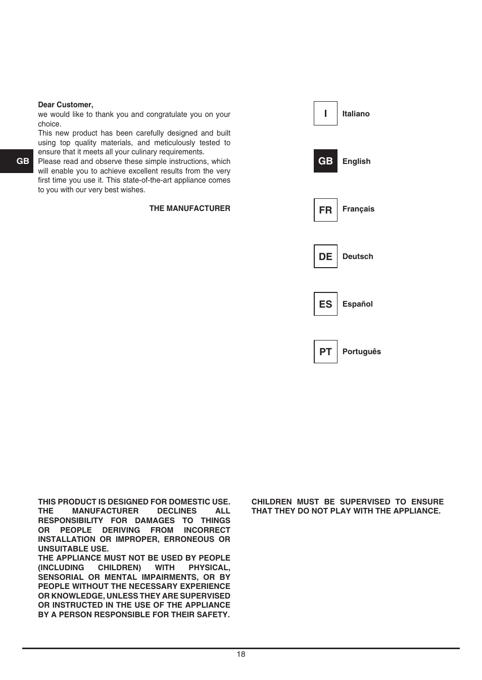 Fulgor Milano CCM 4509 TC User Manual | Page 18 / 96
