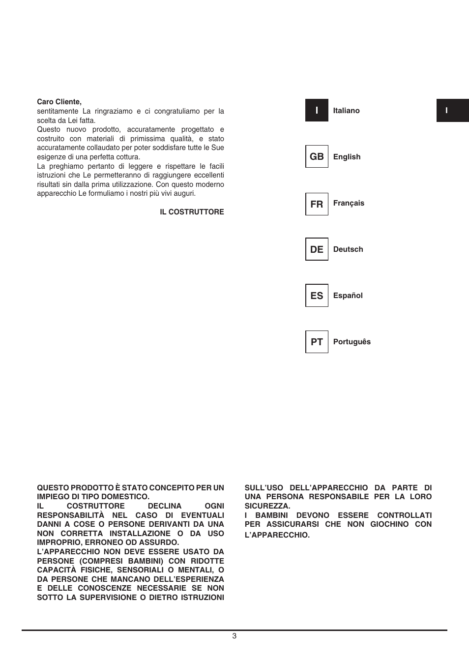 Fulgor Milano CCM 4509 TC User Manual | Page 3 / 96