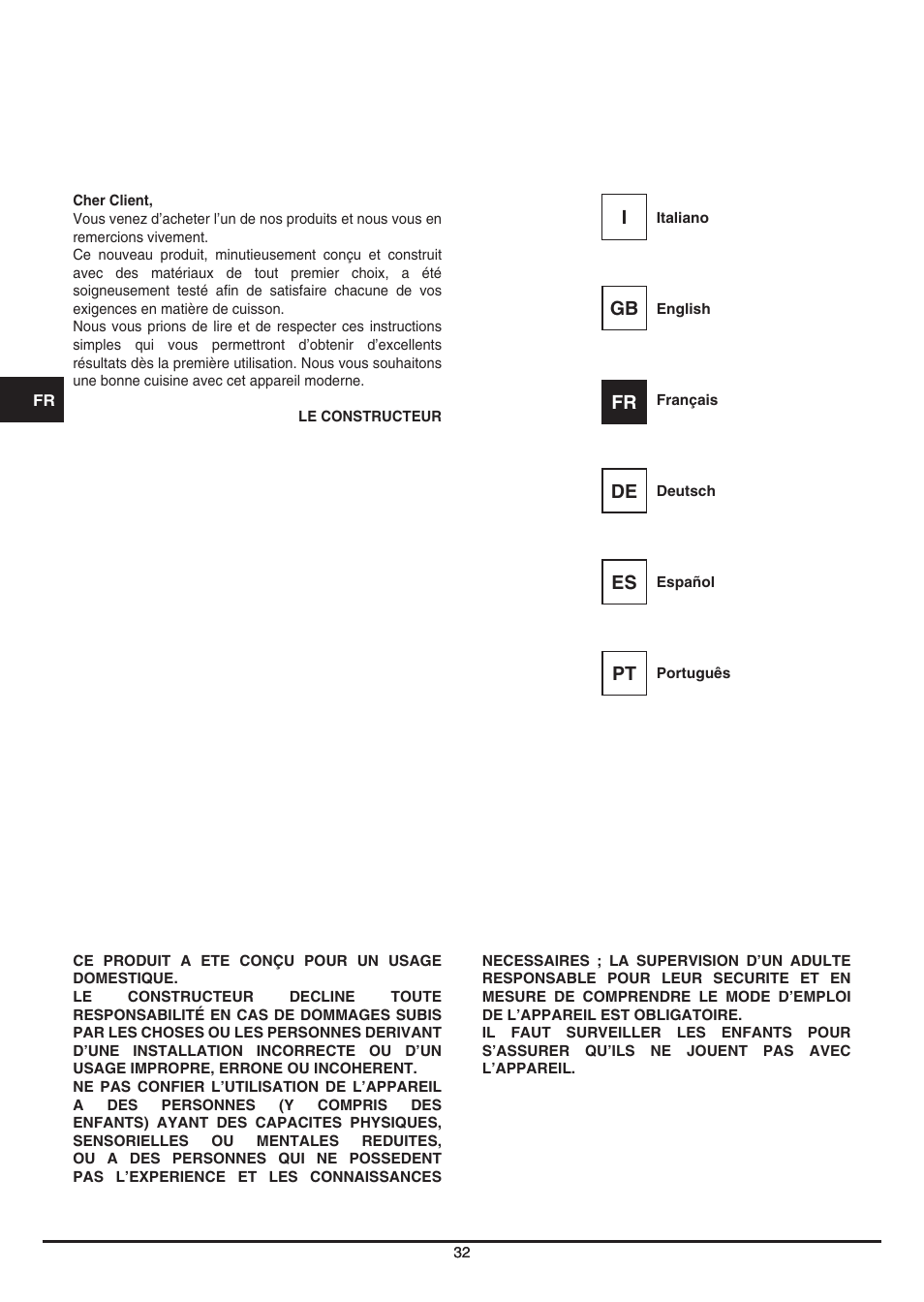 Fulgor Milano CCM 4509 TC User Manual | Page 32 / 96