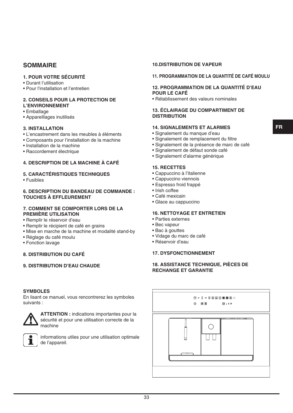 Sommaire | Fulgor Milano CCM 4509 TC User Manual | Page 33 / 96