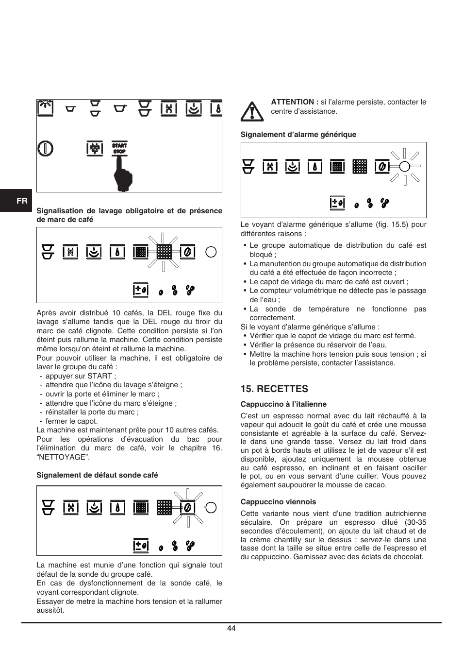 Recettes | Fulgor Milano CCM 4509 TC User Manual | Page 44 / 96