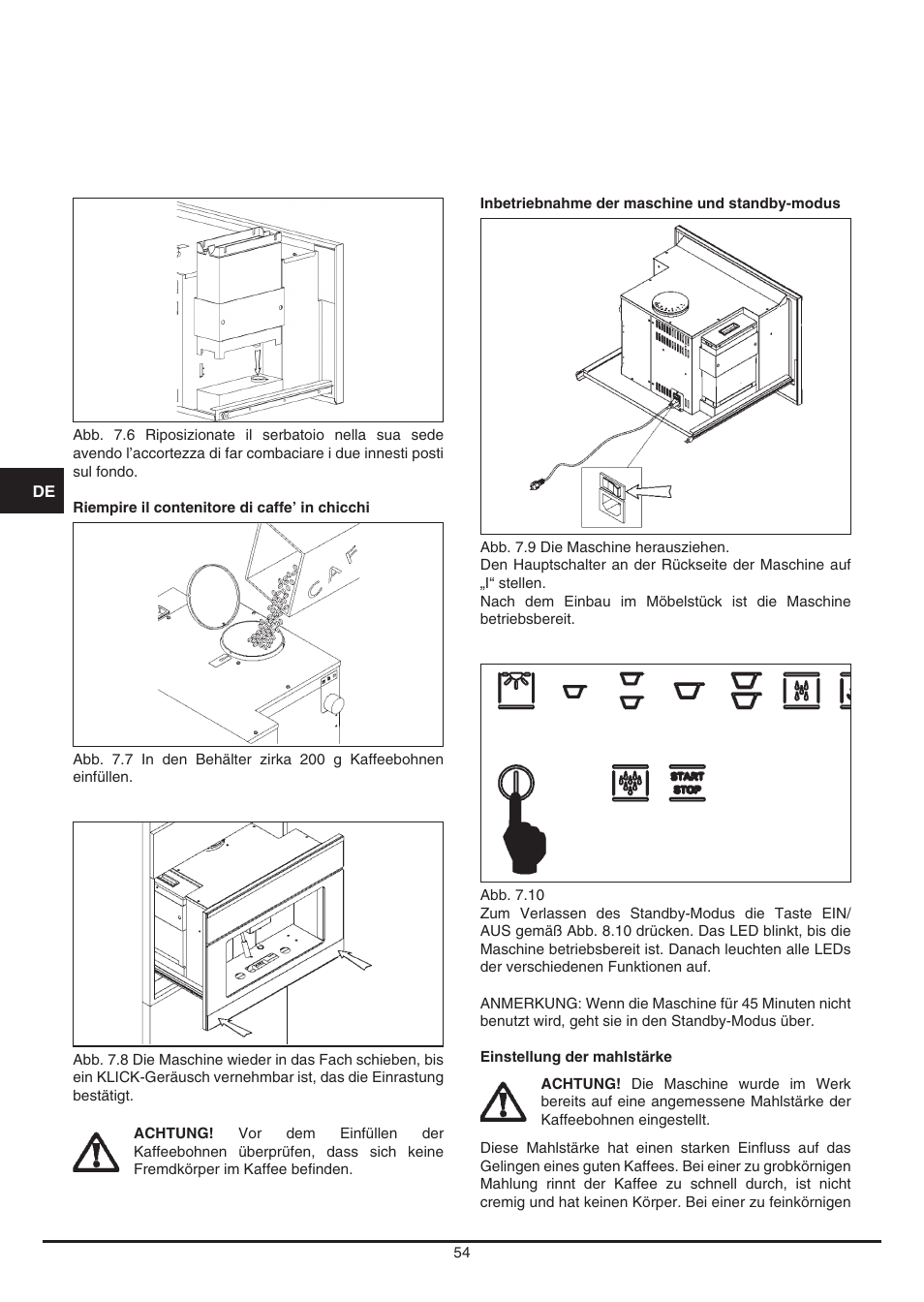 Fulgor Milano CCM 4509 TC User Manual | Page 54 / 96