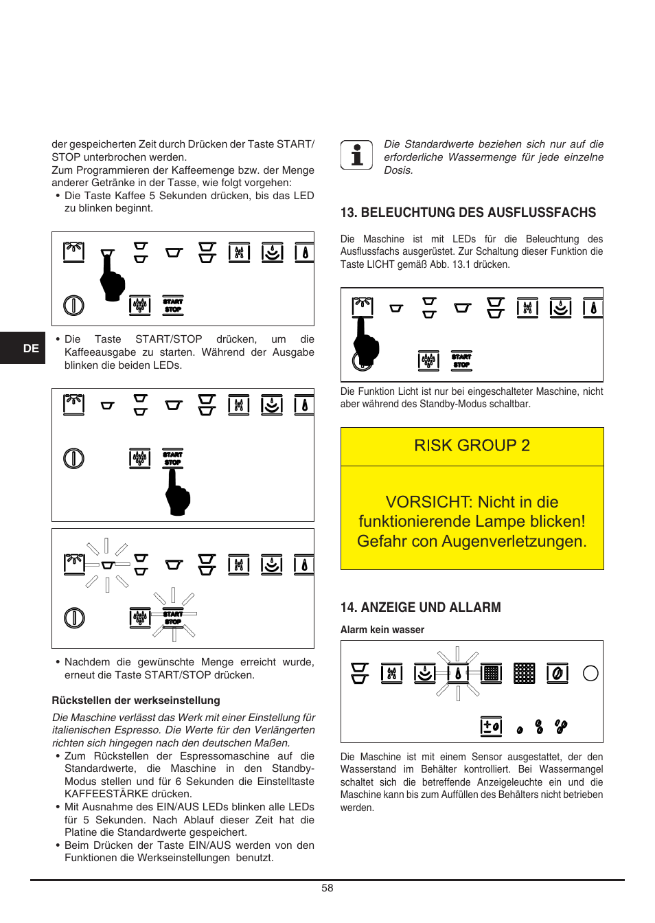 Fulgor Milano CCM 4509 TC User Manual | Page 58 / 96