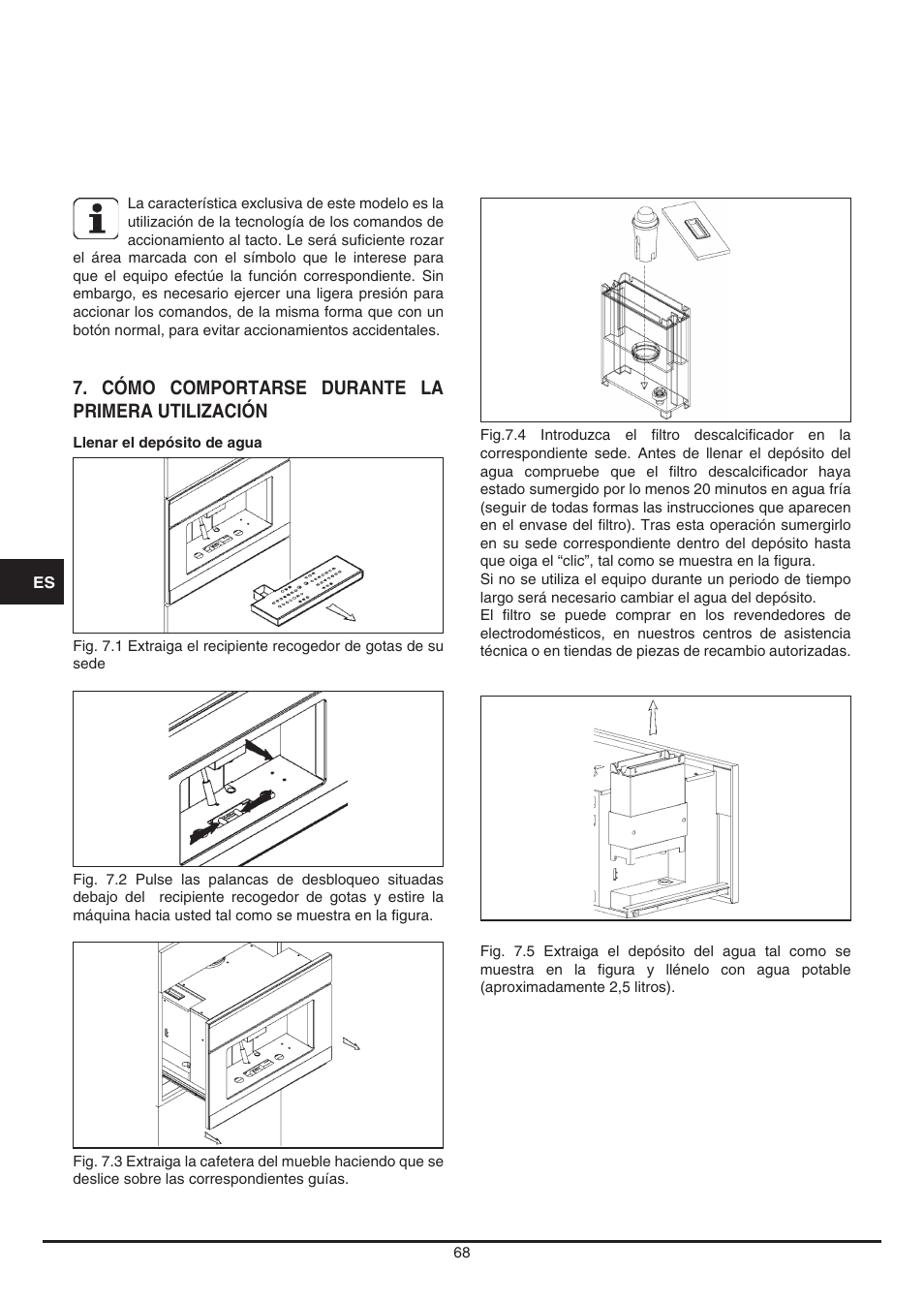 Cómo comportarse durante la primera utilización | Fulgor Milano CCM 4509 TC User Manual | Page 68 / 96