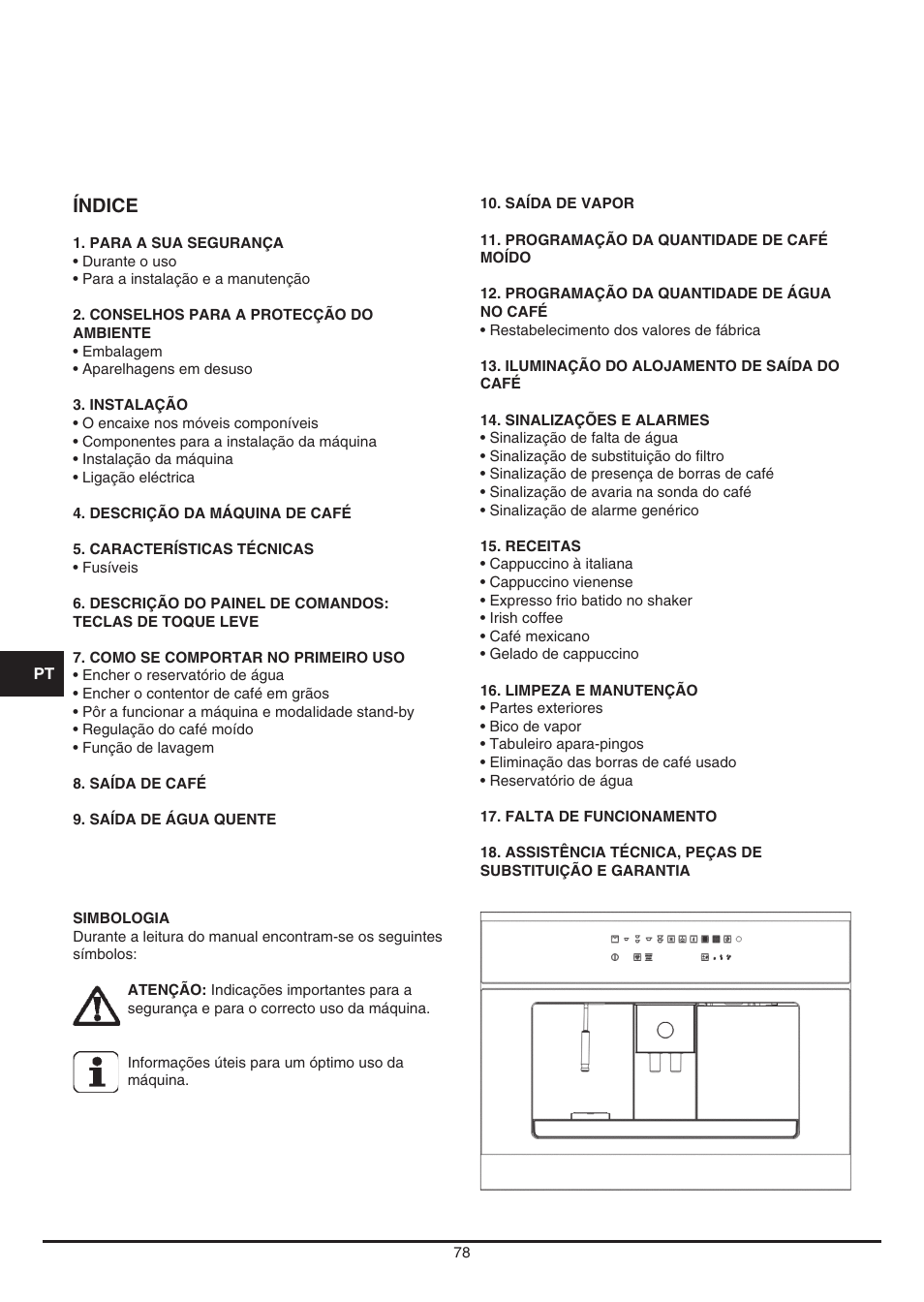 Índice | Fulgor Milano CCM 4509 TC User Manual | Page 78 / 96