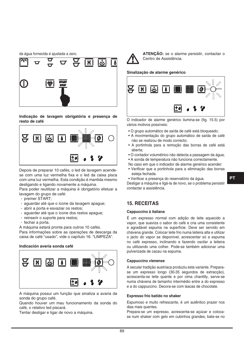 Receitas | Fulgor Milano CCM 4509 TC User Manual | Page 89 / 96