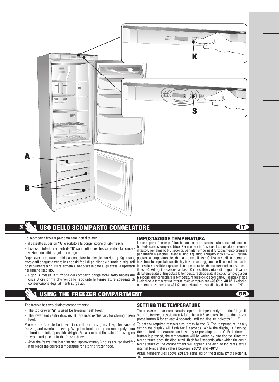 Ba k | Fulgor Milano FBC 342 TNFED User Manual | Page 26 / 44