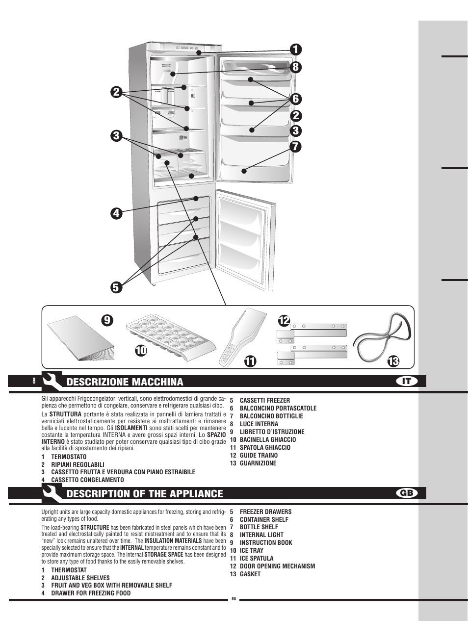 Fulgor Milano FBC 342 TNFED User Manual | Page 8 / 44