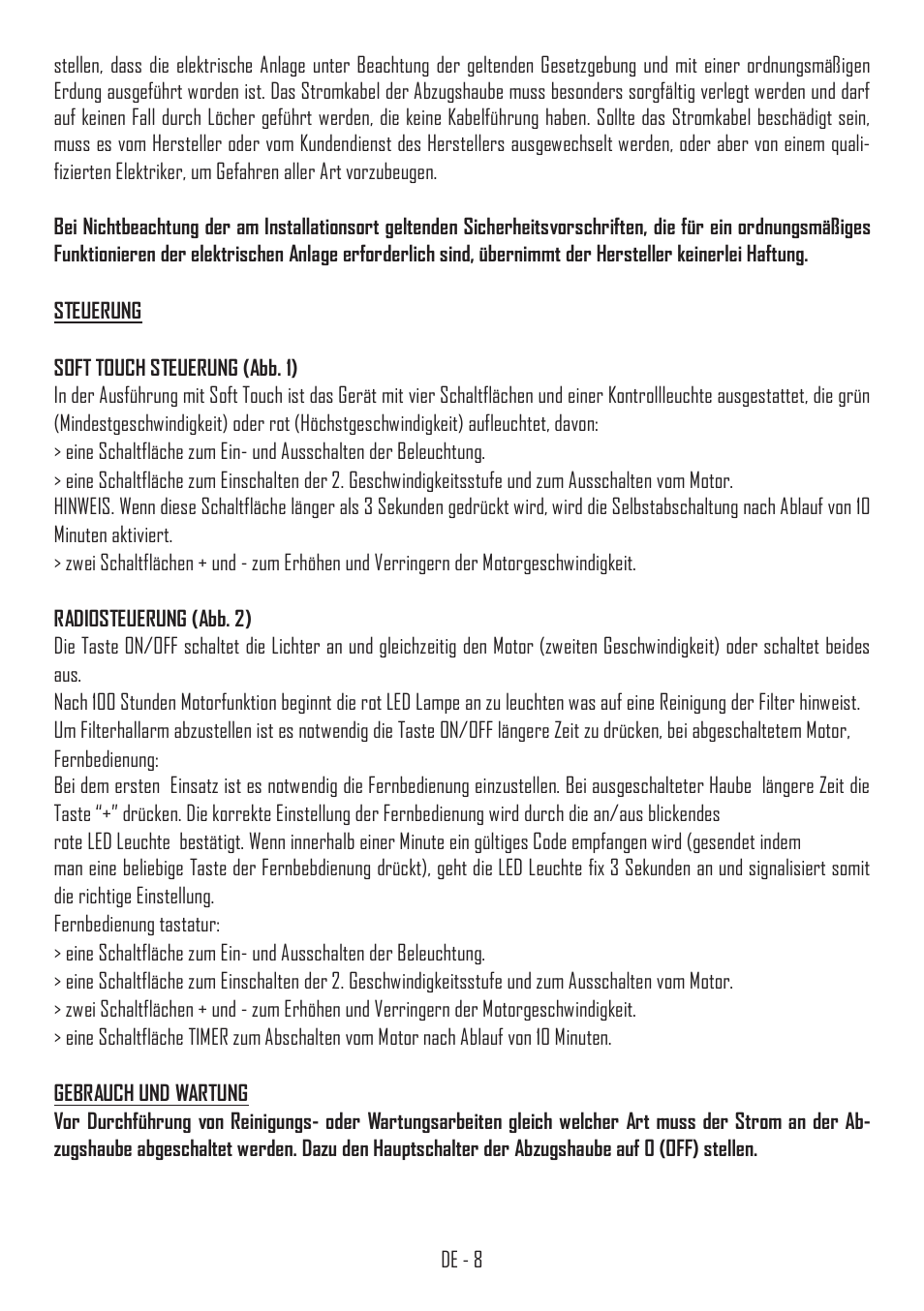 Fulgor Milano SHC 9011 RC X User Manual | Page 11 / 32