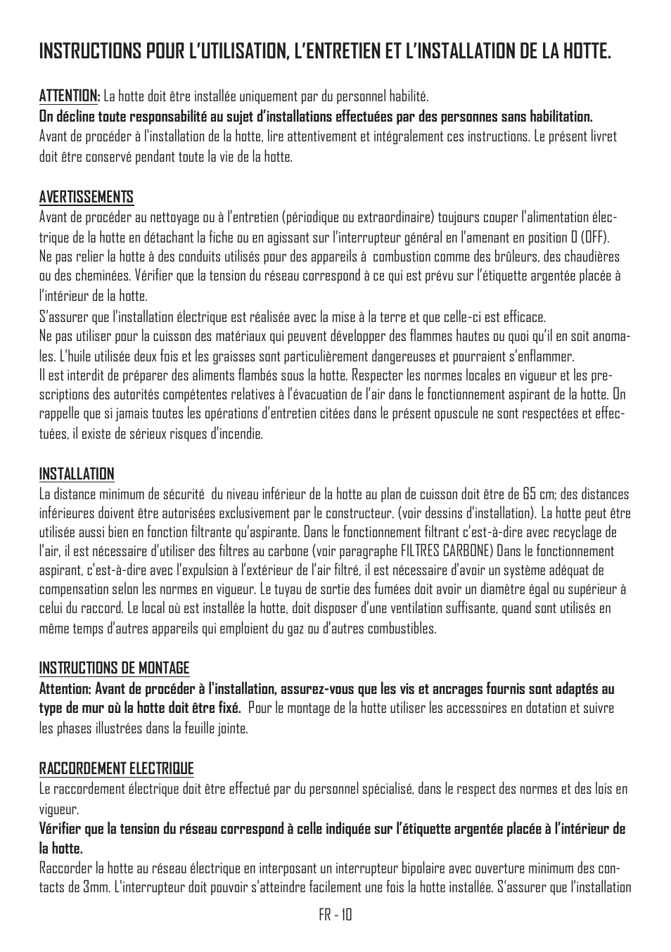 Fulgor Milano SHC 9011 RC X User Manual | Page 13 / 32
